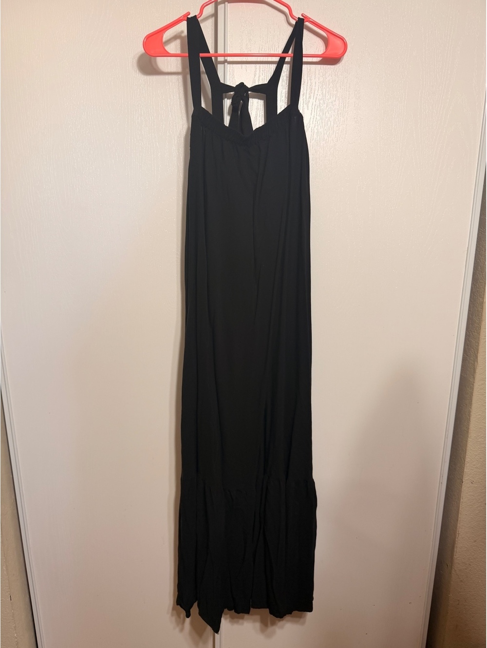 Old Navy 4X Black Gauze Maxi Dress Sleeveless Smocked Tiered Plus Size Boho